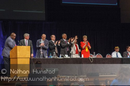 End of the mayoral Q&A at the 2013 Minneapolis DFL Convention